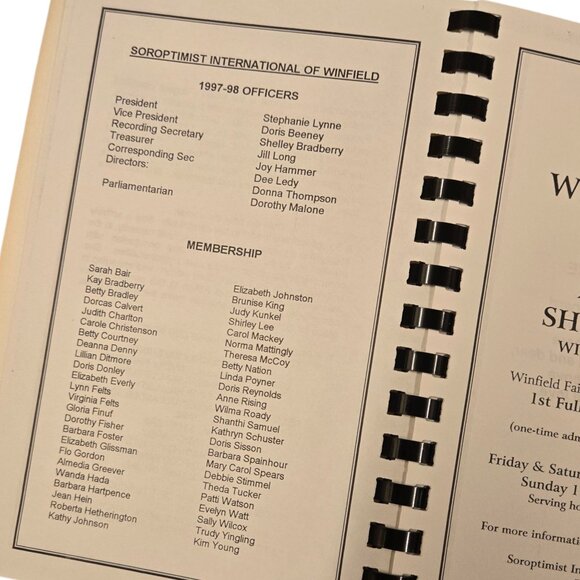 Soroptimist International Of Winfield KS Sharing Our Best Cookbook 1990s - Picture 4 of 15